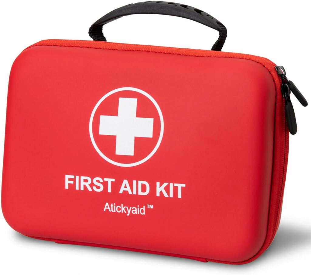 First Aid Kit 340 Piece, Premium Waterproof Hard Shell Medical Kit for Car, Home, Office, Travel, Camping, Sports, Outdoor, School - Emergency First Aid Supplies and Survival Kit