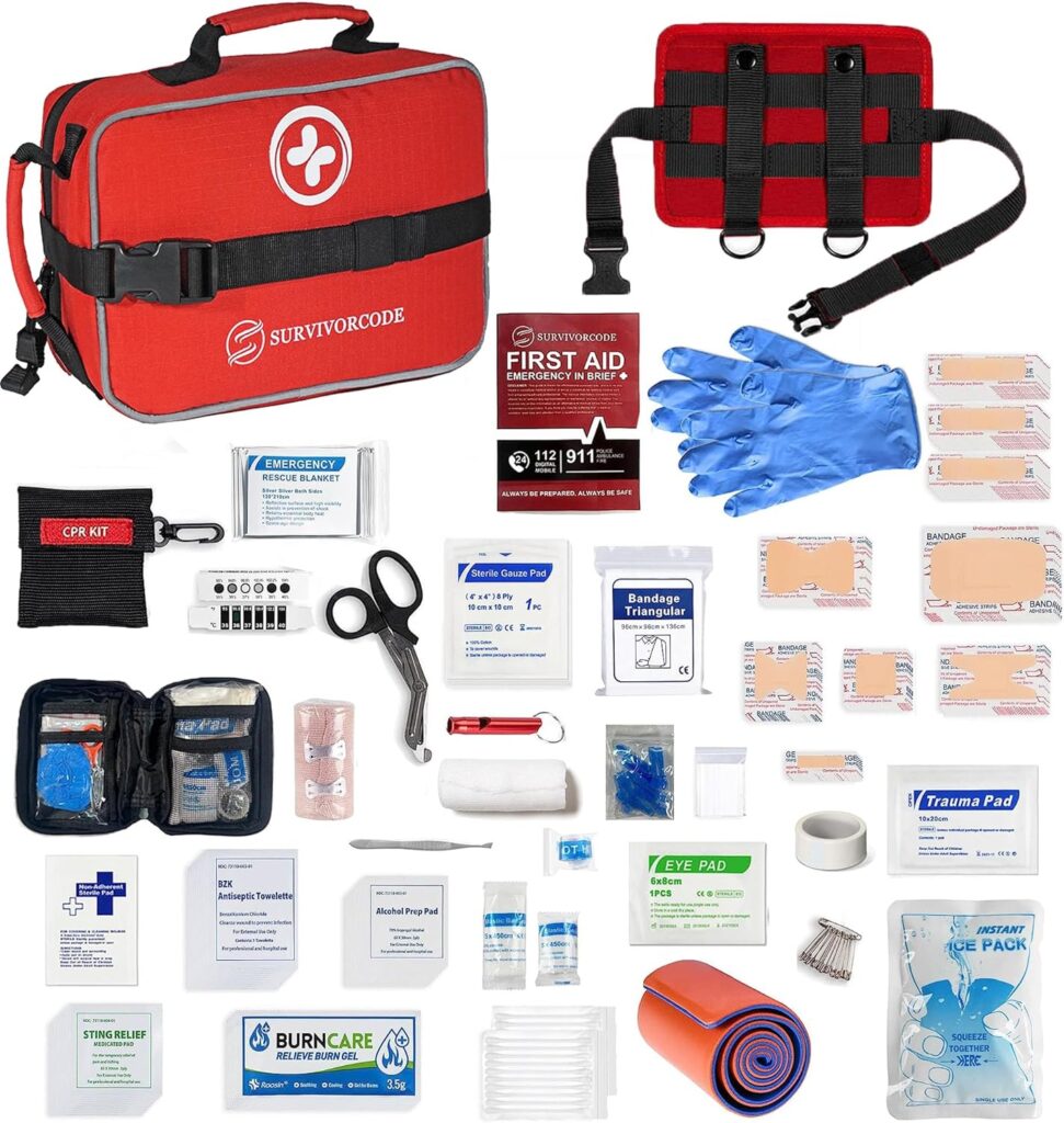 First Aid Kit Comprehensive Premium Emergency Medical Kit with Labeled Compartments for Cars, Trucks, Camping, Home, Office, and Sports and Outdoor Emergencies (250 Pieces Ste)