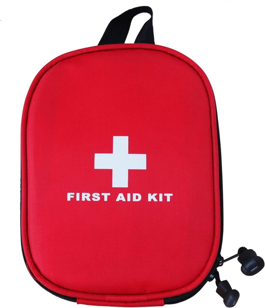 First Aid Kit for Hiking, Backpacking, Camping, Travel, Car  Cycling. with Waterproof Laminate Bags You Protect Your Supplies! Be Prepared for All Outdoor Adventures or at Home  Work (Red10)