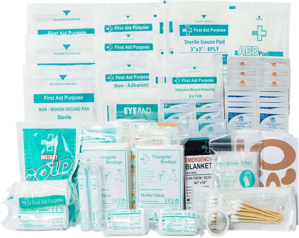 General Medi 160 Piece First Aid Kit Bag Refill Kit - Includes Eyewash, Instant Cold Pack, Bandages,Emergency Blanket, Moleskin Pad, Gauze - Extra Replacement Medical Supplies for First Aid