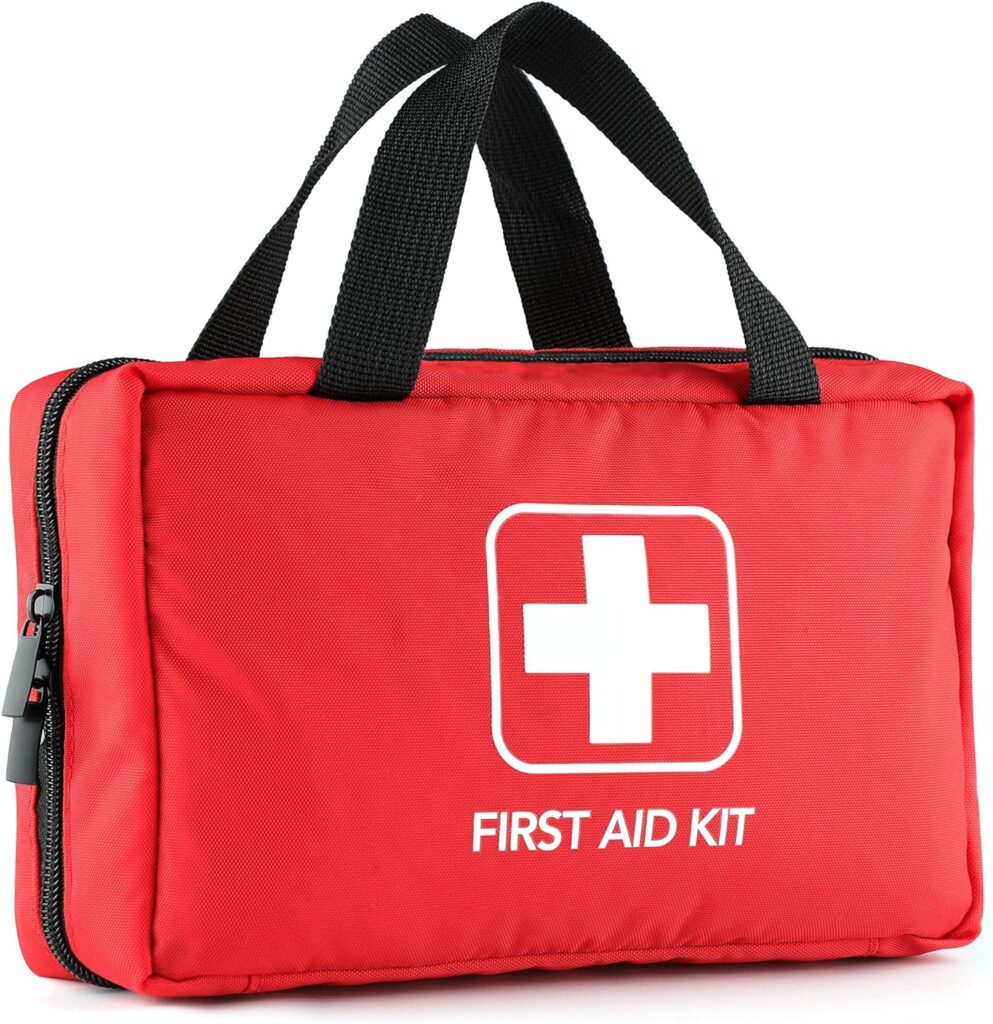 Kitgo First Aid Kit with Hospital Grade Medical Supplies Gift for Dad Husband Great for Home, Outdoors, Office, Car, Travel, Camping, Hiking, Boating, Every Emergencies 220 Piece