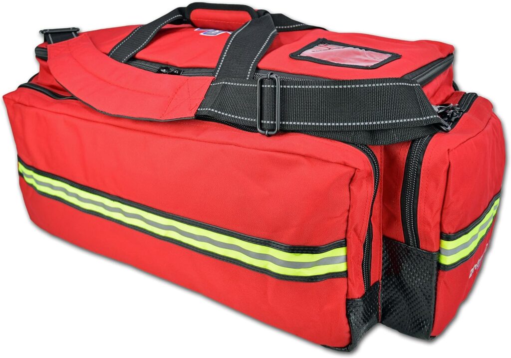 Lightning X MB50 Breathing  Trauma Stocked Gear Bag w/Fill Kit for First Responder EMT - Red