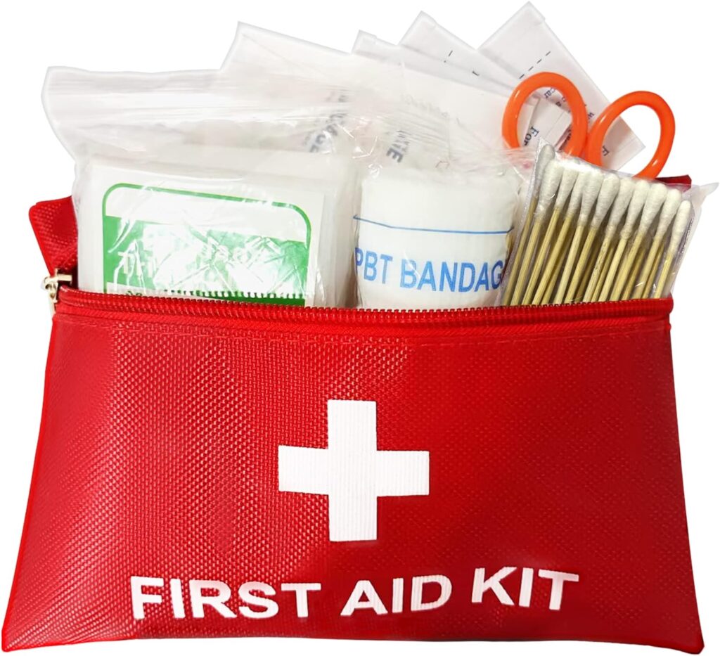 Prepared 94 Piece Small First Aid Kits for Emergency, Home, Camping, Travel, Sports, Office, Outdoor, Car, School Emergency Medical Supplies for Clean, Treat, Protect Minor Cuts, Scrapes