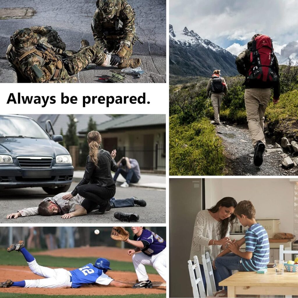 RHINO RESCUE IFAK Trauma First Aid Kit Molle Medical Pouch for Car Home Travel Hiking (Black)